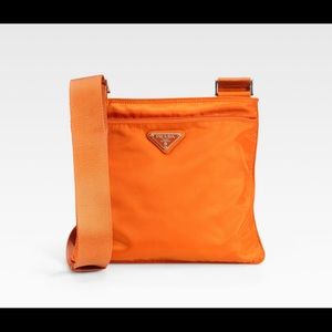 Orange Prada crossbody
